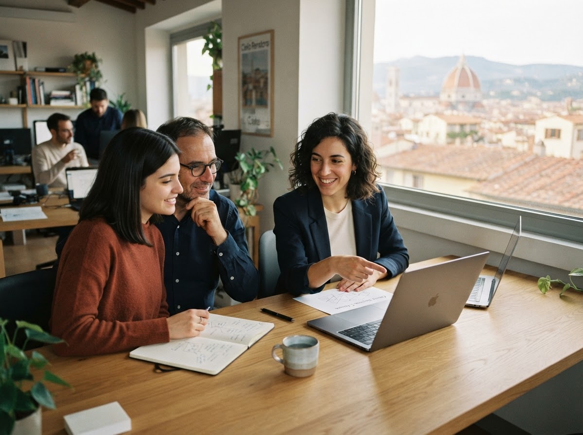Cielo Rendora - team e piattaforma di analisi dati al lavoro